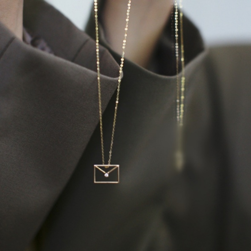 925 Sterling Silver You've Got Mail Necklace